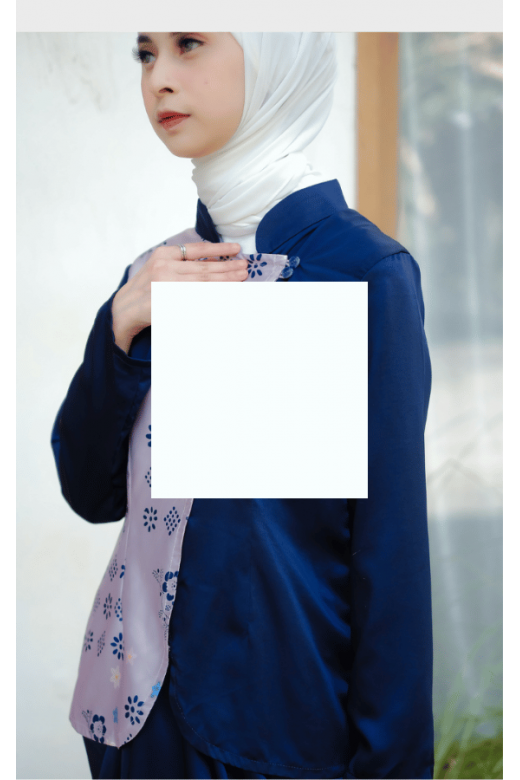 Baju Atasan kebaya Modern Azzura Navy